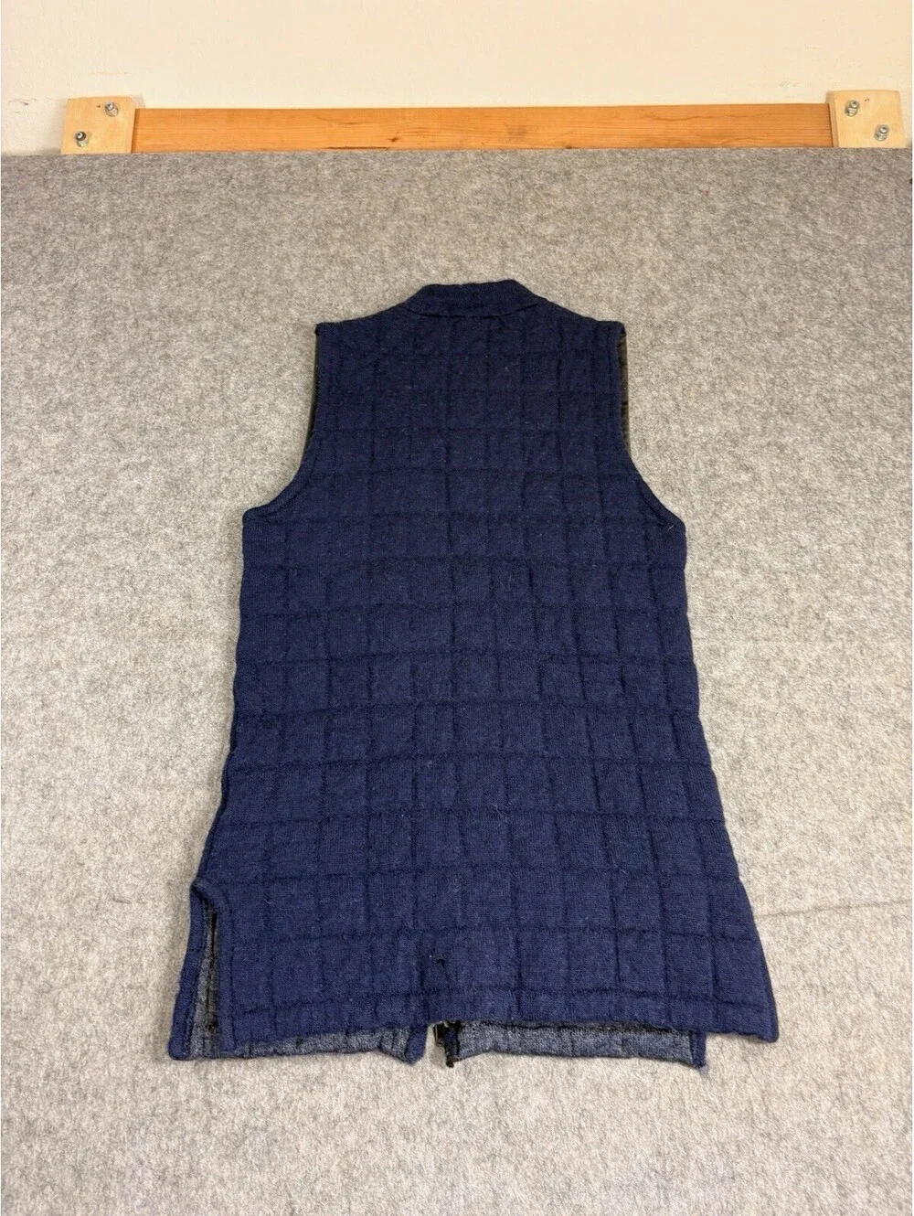 Vintage Mark Saddler Wool Quilted Gilet Vest Size Small 50s 60s
